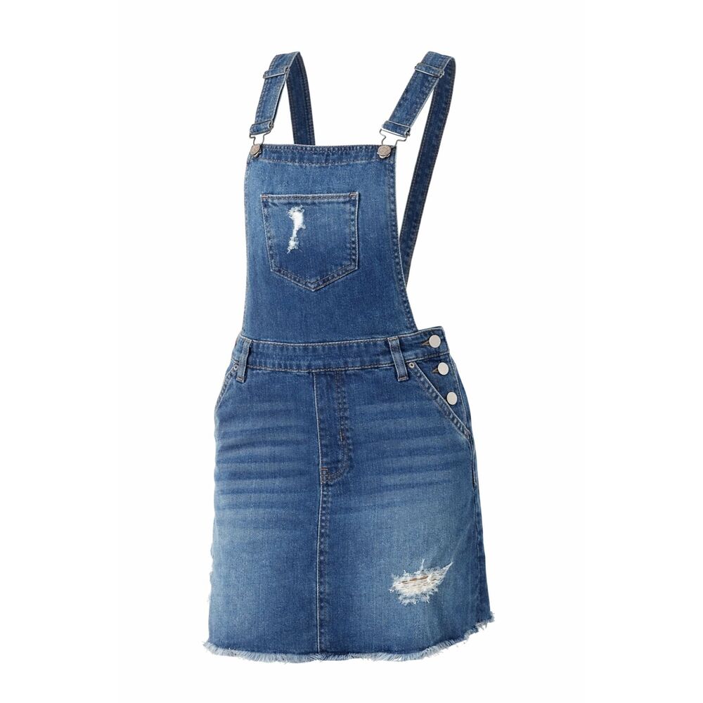 CELEBRITY PINK DISTRESSED DENIM DRESS